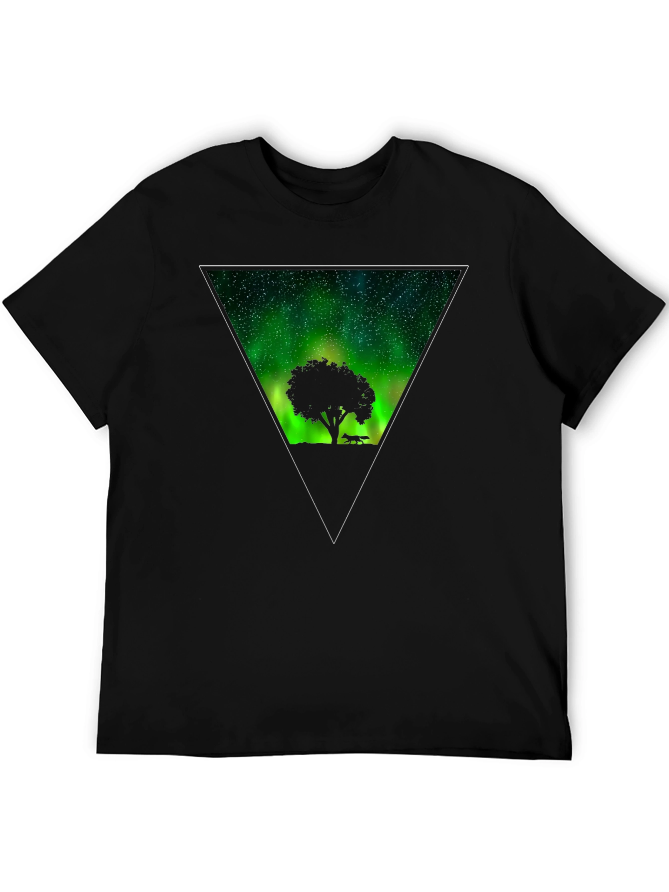Aurora Tree Graphic Tee - Mens Black T-Shirt