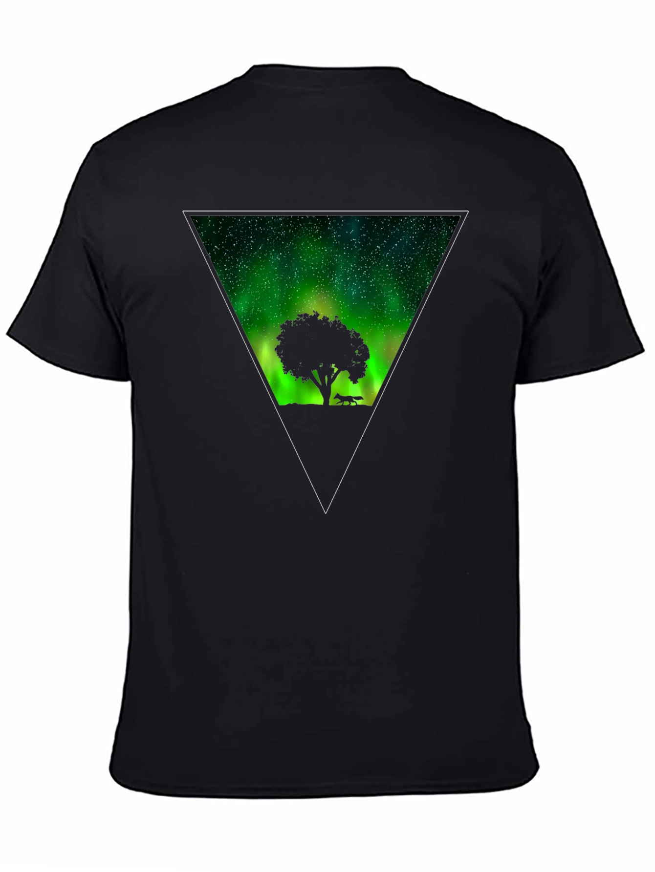 Aurora Tree Graphic Tee - Mens Black T-Shirt