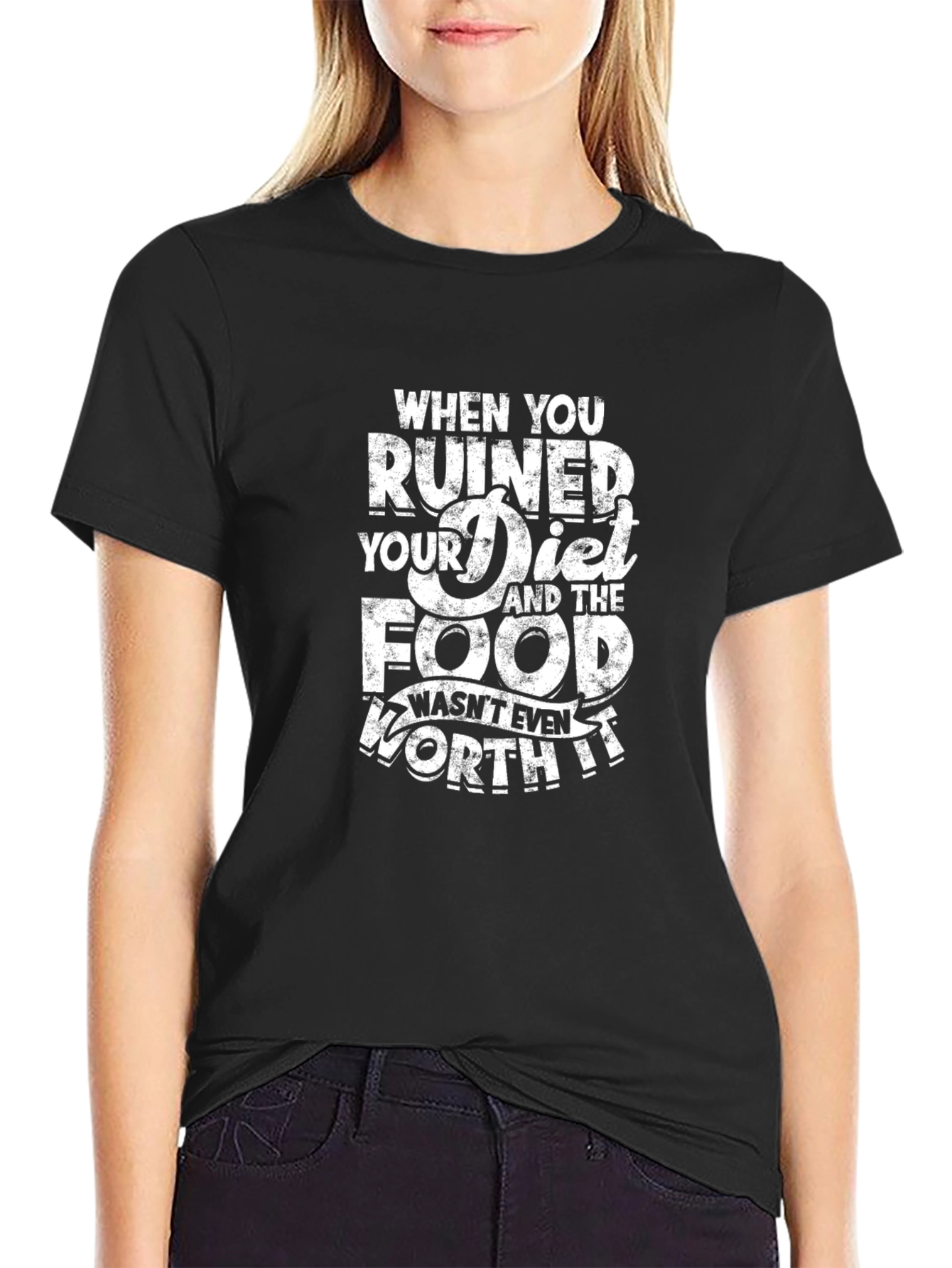 Diet Ruined Food Worth It Graphic Tee