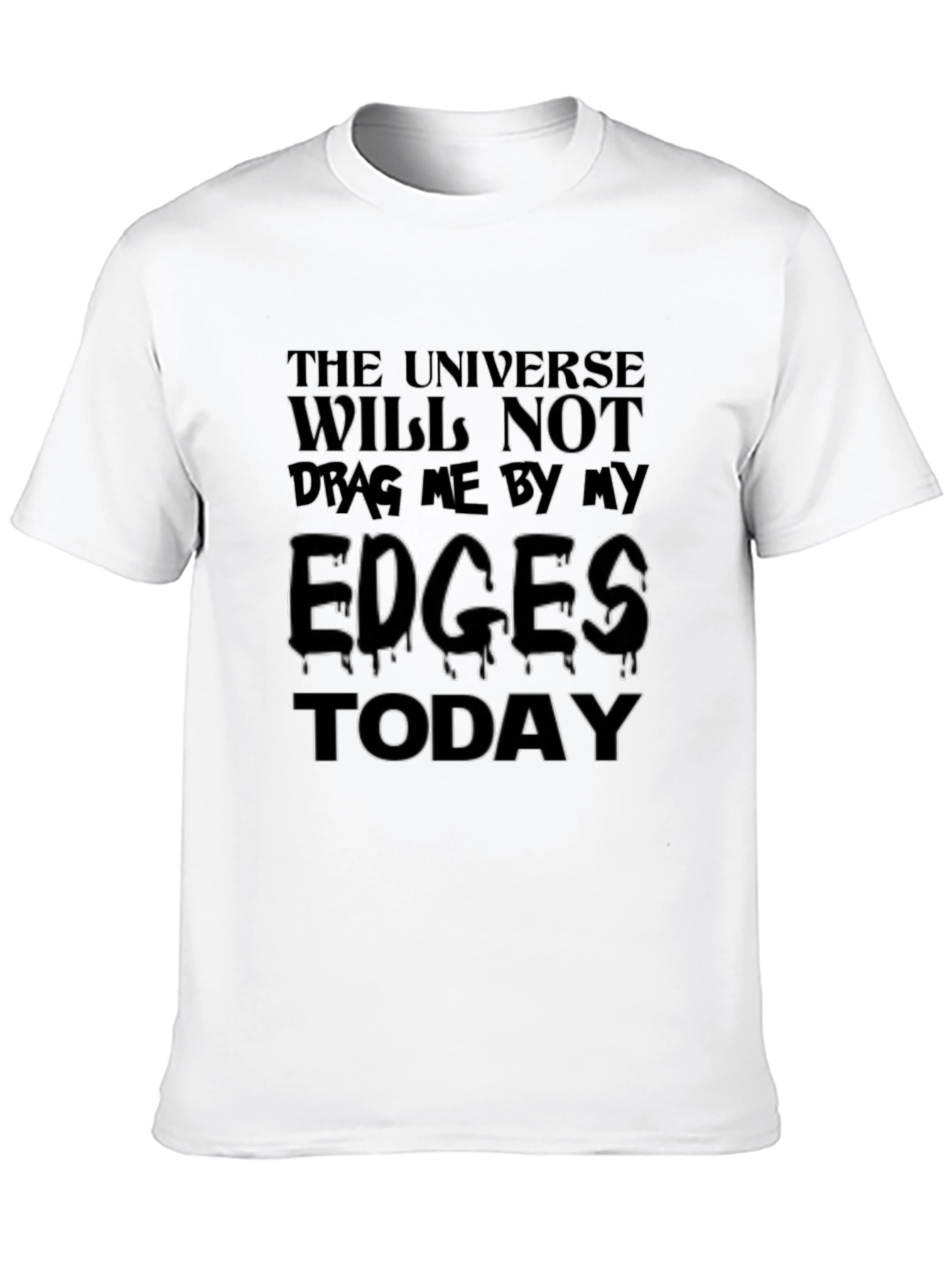 Edgy Universe Graphic Tee - Black Cotton T-Shirt