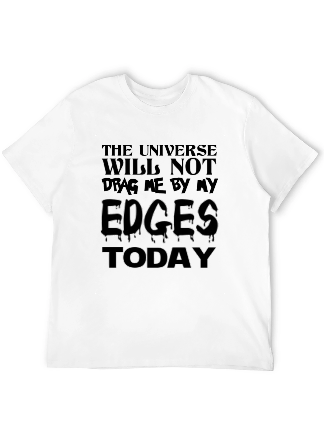 Edgy Universe Graphic Tee - Black Cotton T-Shirt