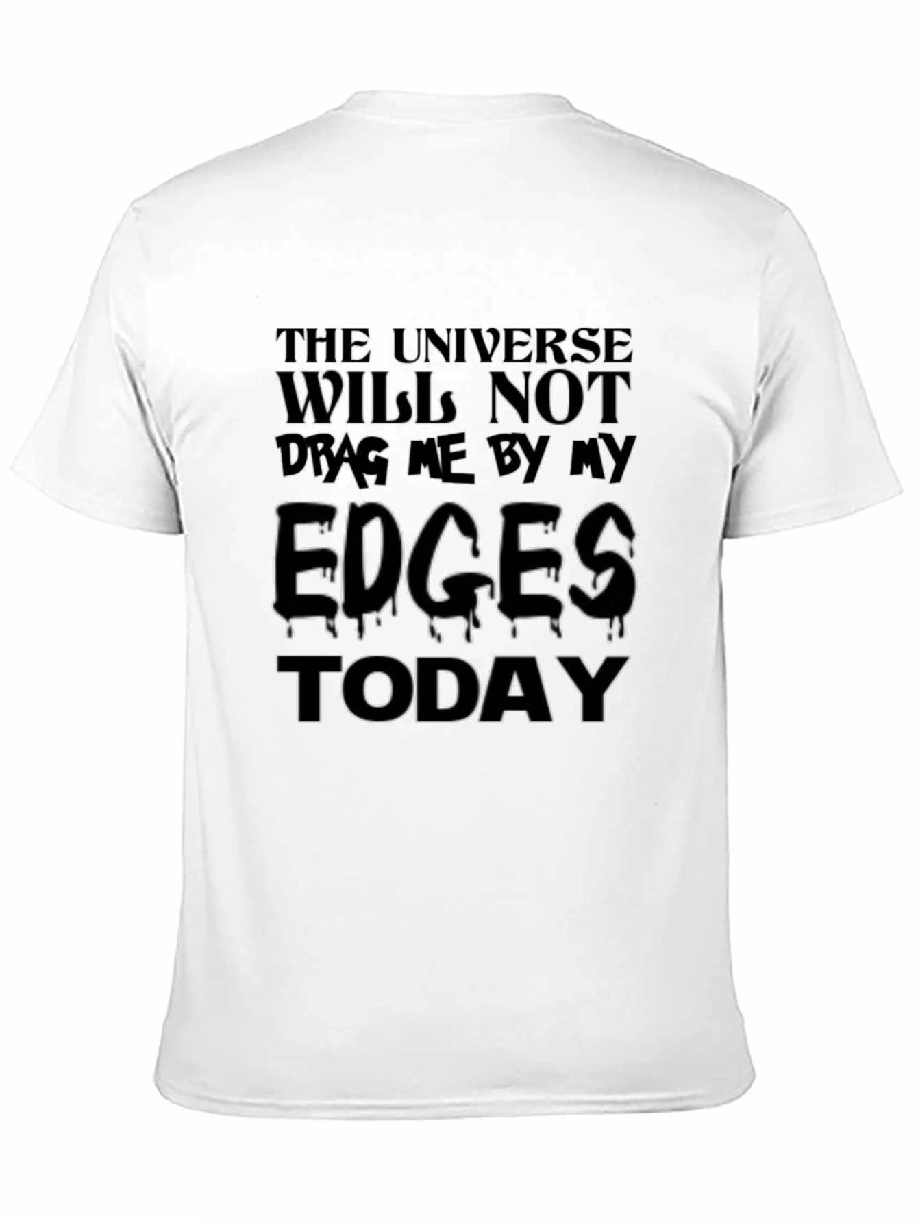 Edgy Universe Graphic Tee - Black Cotton T-Shirt