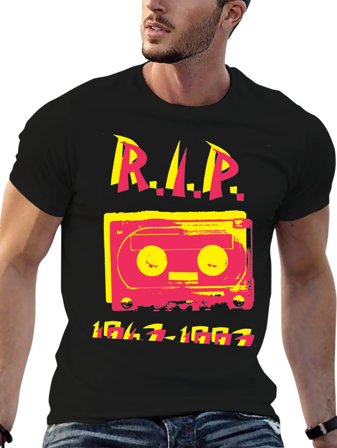 Retro Cassette RIP T-Shirt - 1947-1993