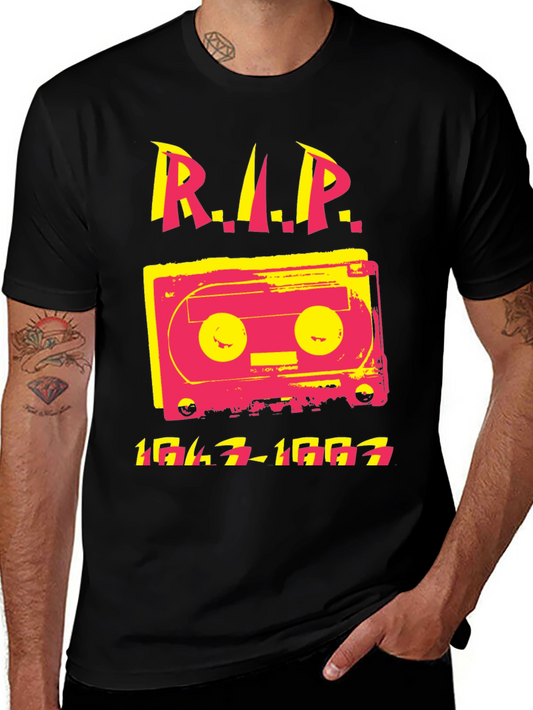 Retro Cassette RIP T-Shirt - 1947-1993