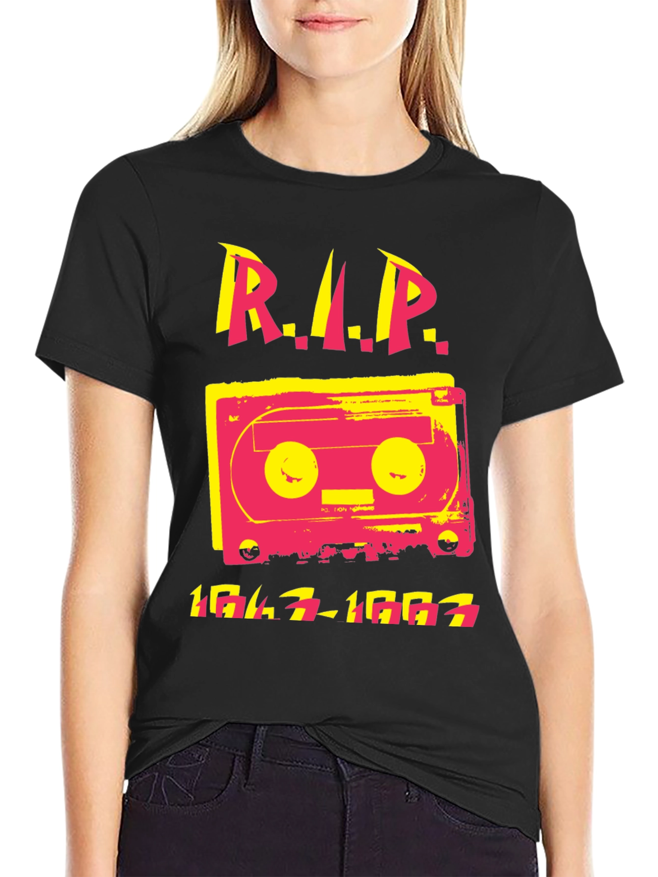 Retro Cassette RIP T-Shirt - 1947-1993