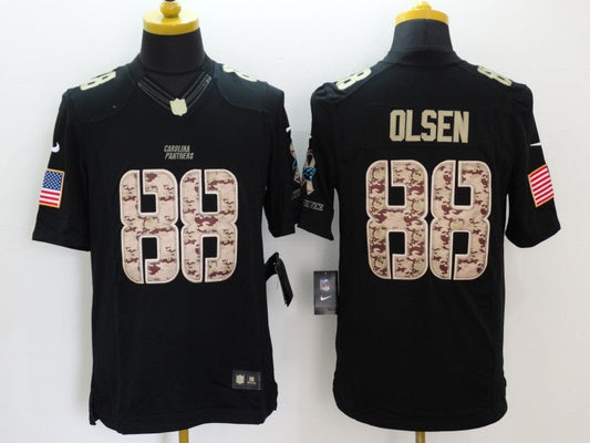 Men's Carolina Panthers Greg Olsen #88 Black Game Player Jerseys