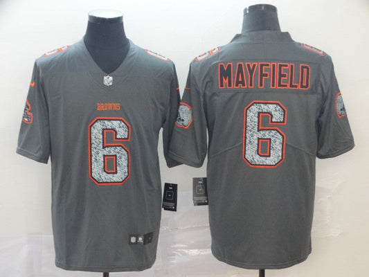 Men's Cleveland Browns Baker Mayfield Gray Game Jerseys