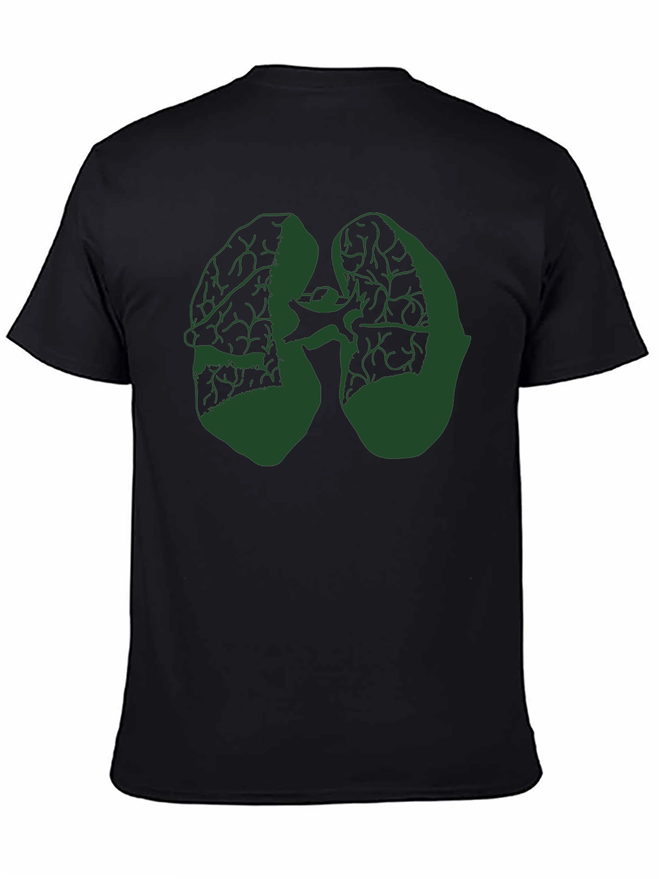 Lungs Graphic Tee - Black Cotton Blend