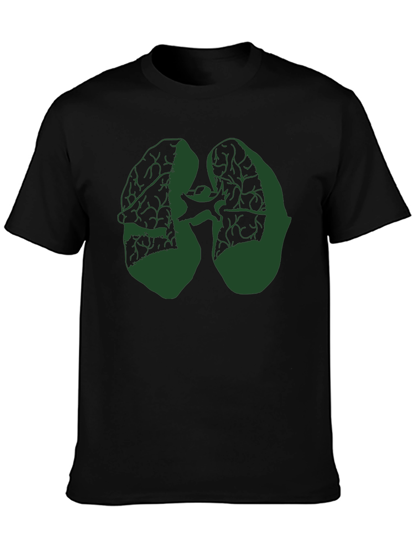 Lungs Graphic Tee - Black Cotton Blend