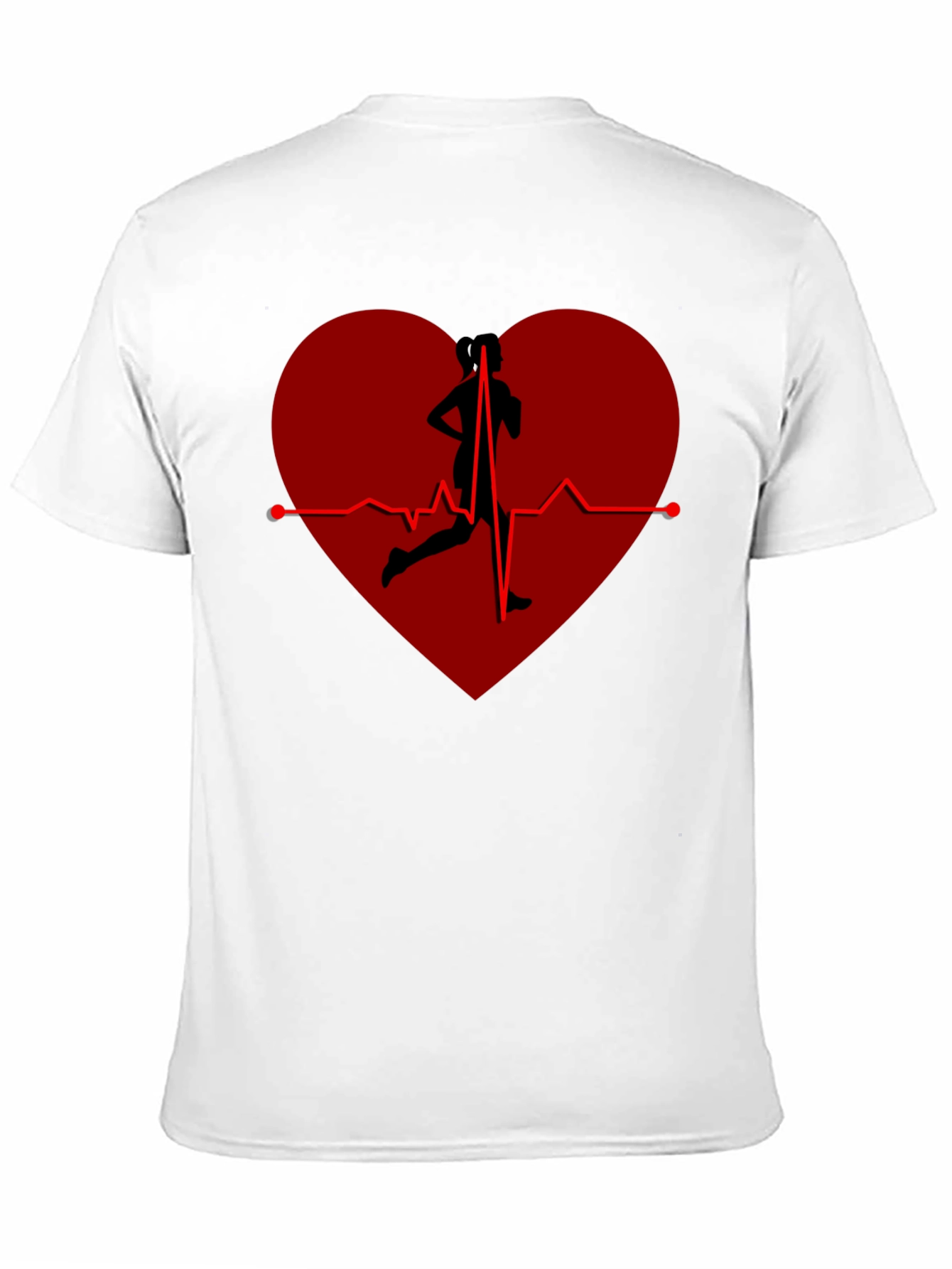 Runner Heartbeat T-Shirt - Cardio Fitness Tee