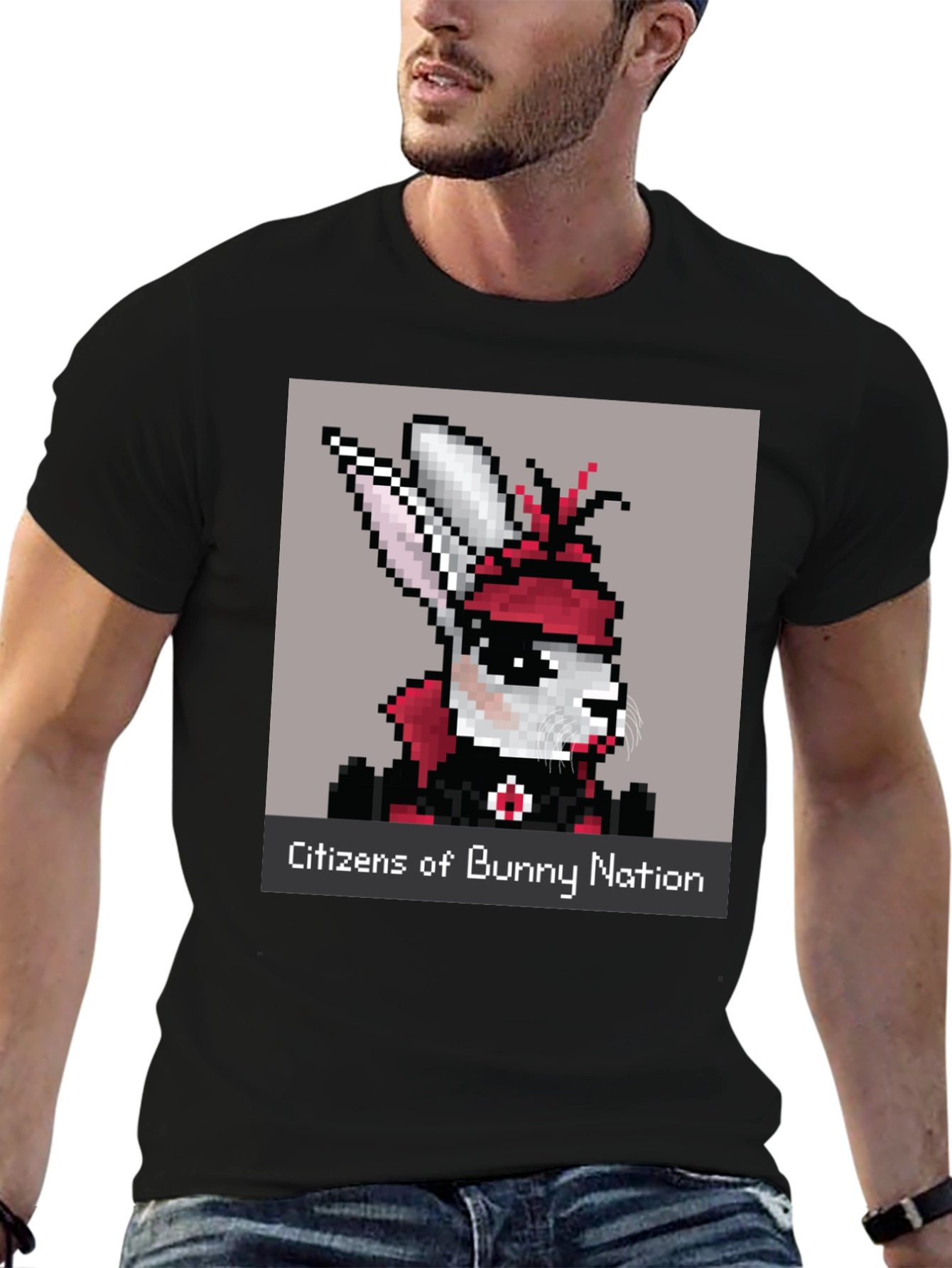 Citizens of Bunny Nation Pixel Art T-Shirt