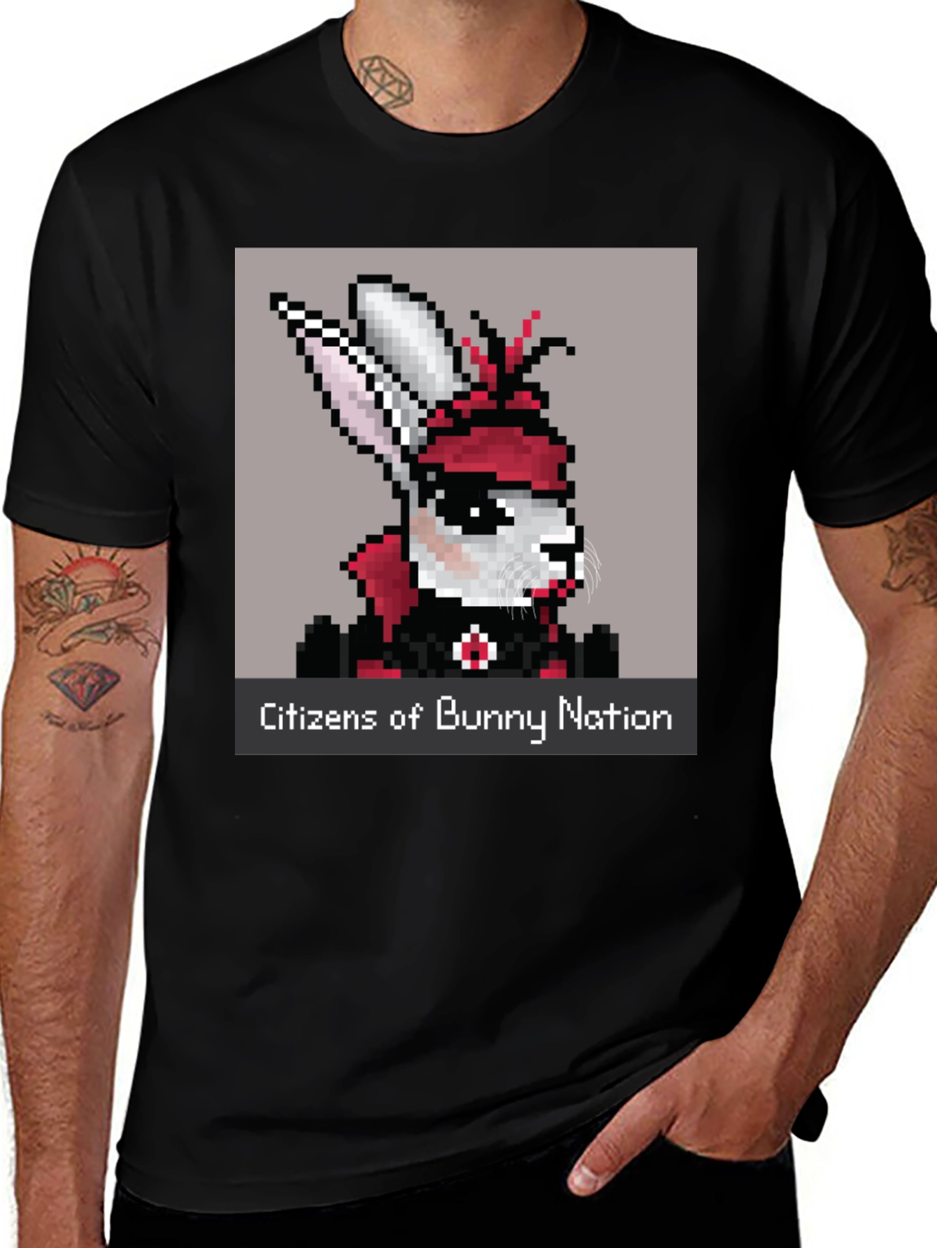 Citizens of Bunny Nation Pixel Art T-Shirt