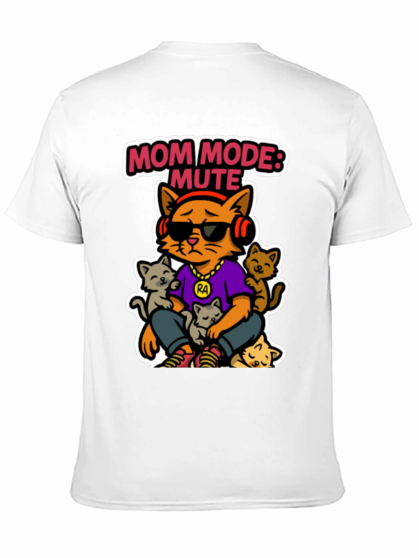 Mom Mode: Mute Cat T-Shirt - Funny Graphic Tee