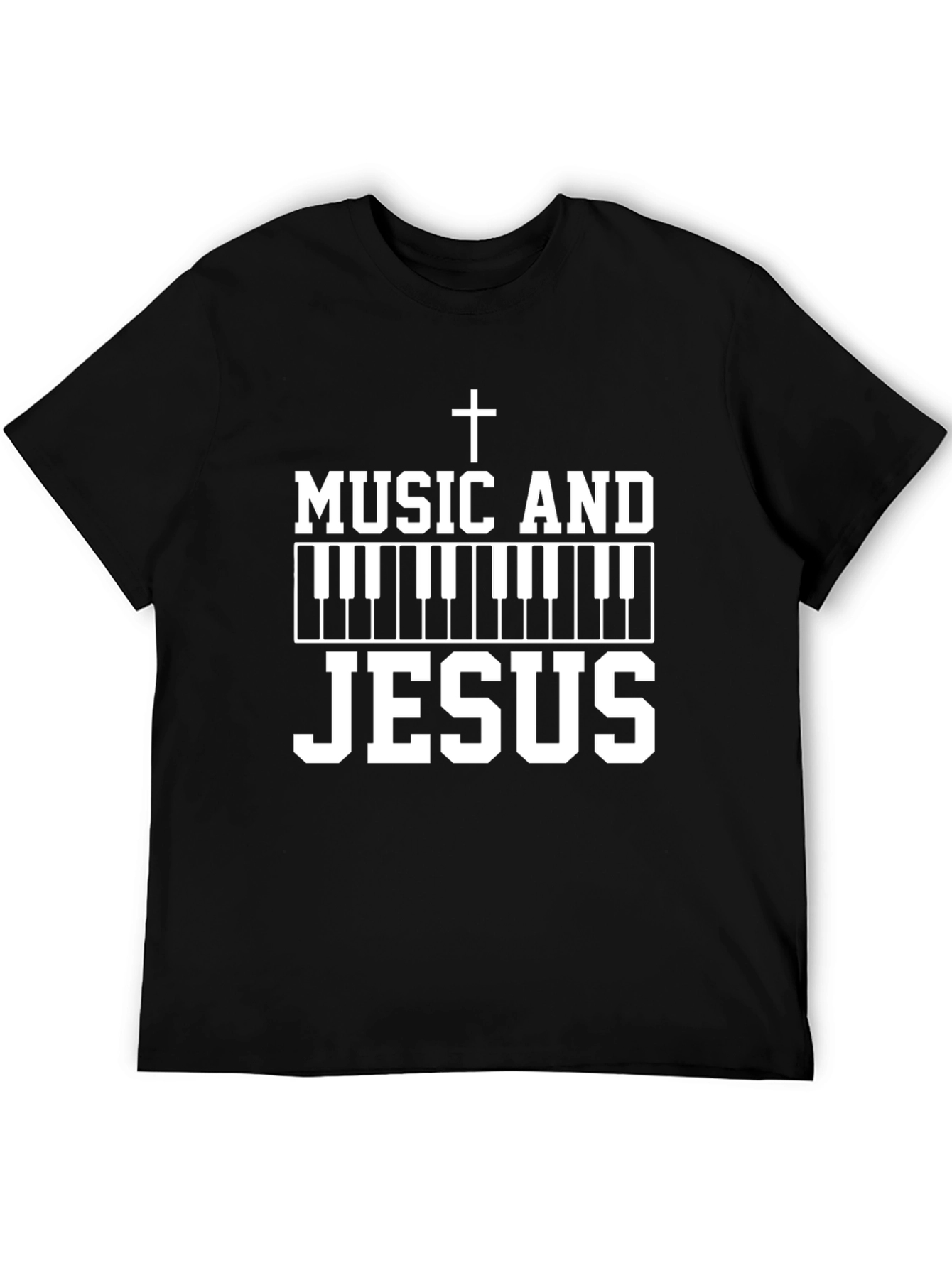 Music and Jesus T-Shirt Christian Graphic Tee