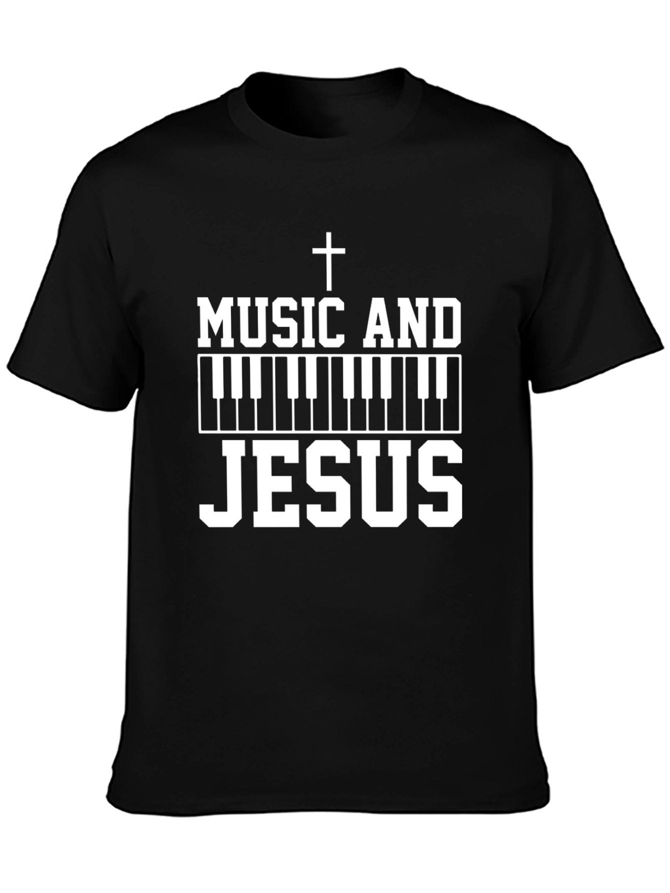 Music and Jesus T-Shirt Christian Graphic Tee