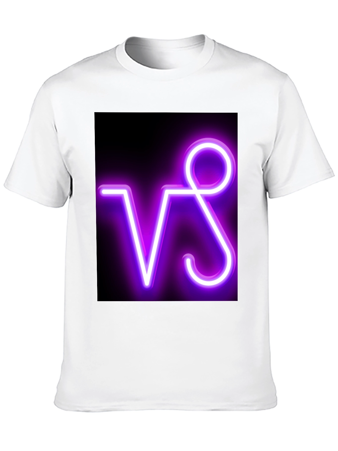 Neon VS Graphic Black Tee - Stylish & Modern