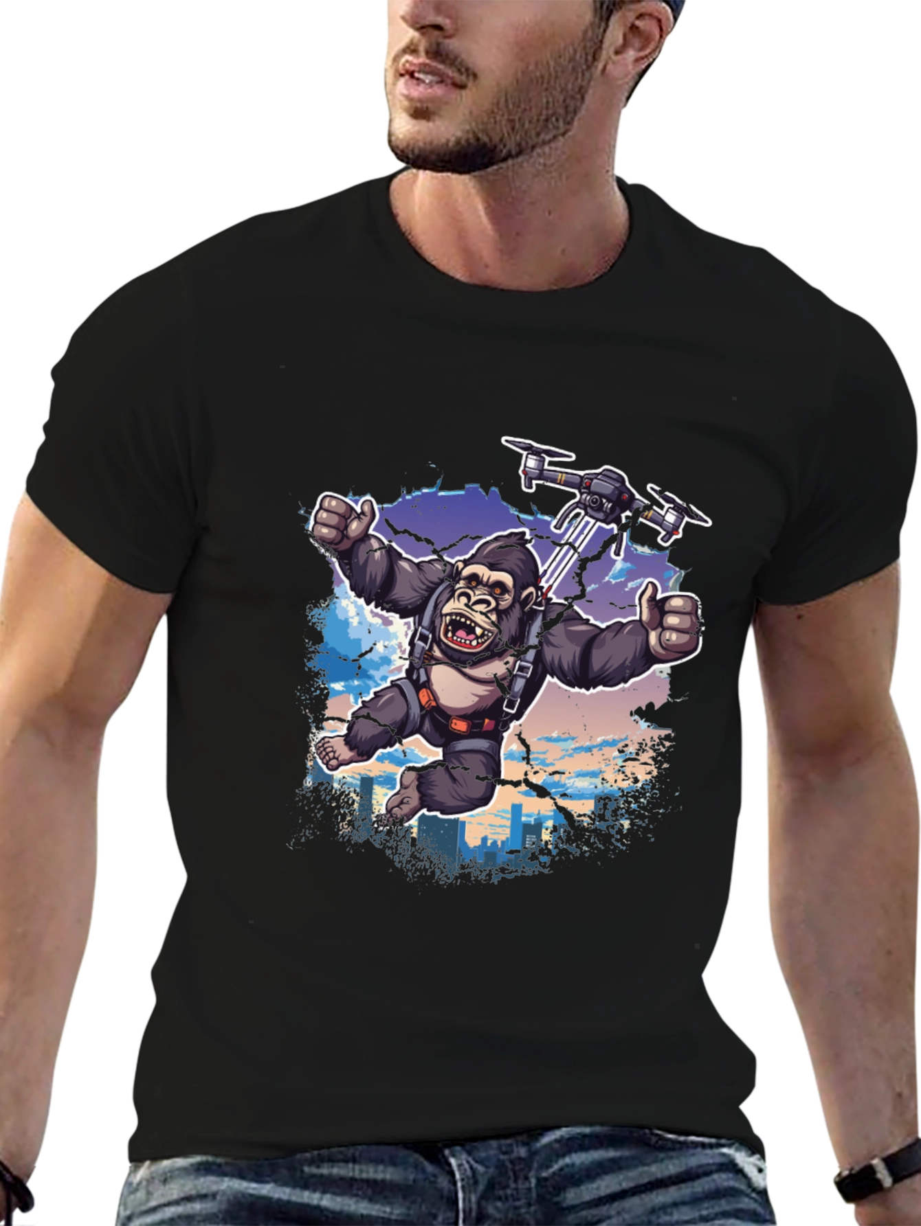 Gorilla Drone T-Shirt - Sky High Adventure!