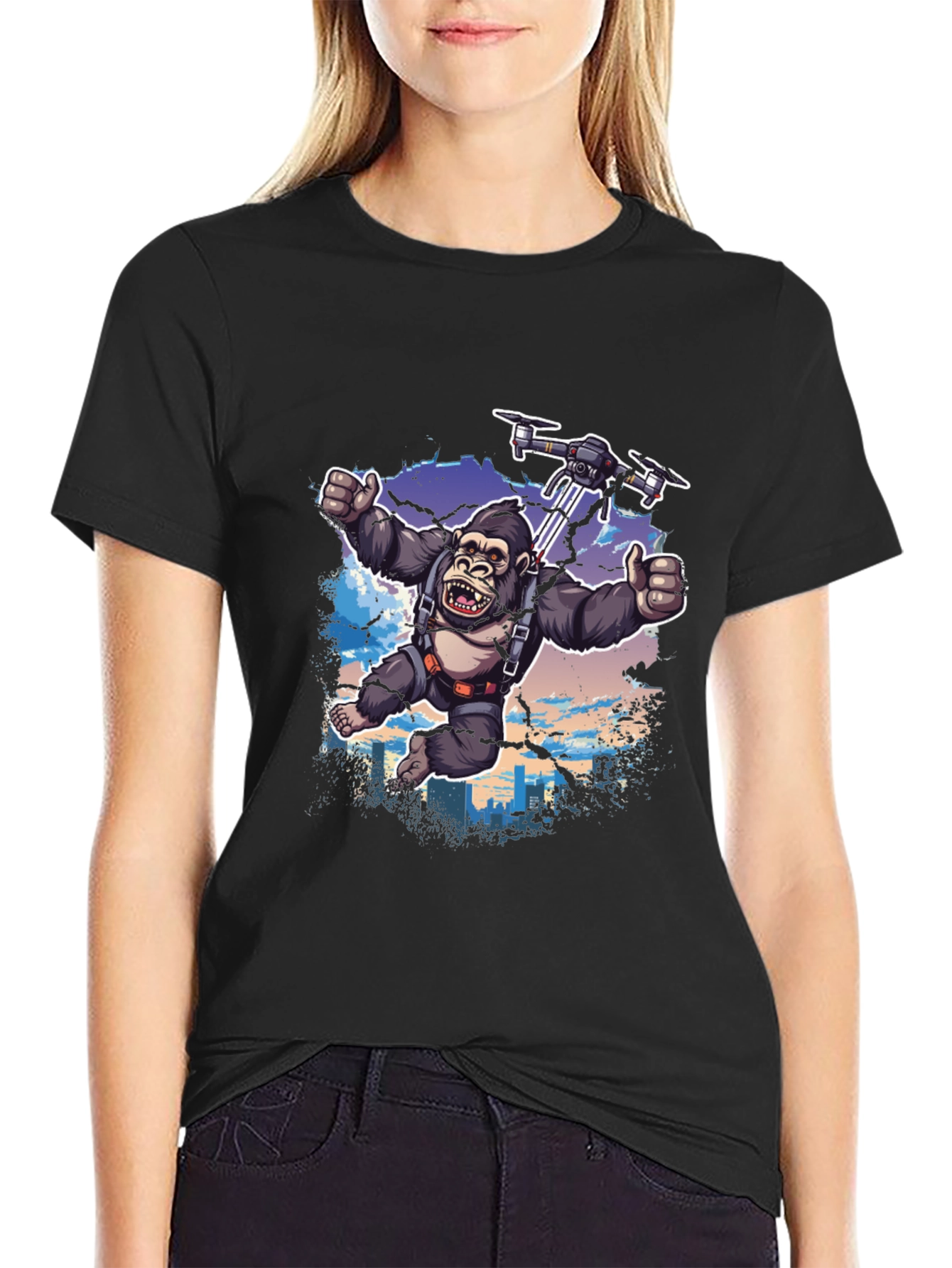 Gorilla Drone T-Shirt - Sky High Adventure!