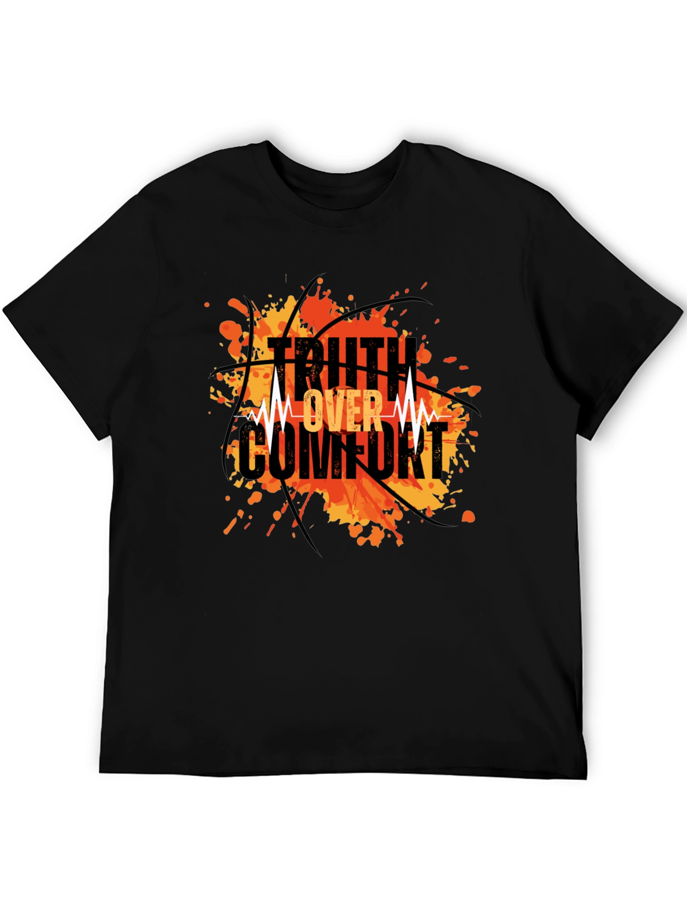 Truth Over Comfort Black Graphic T-Shirt