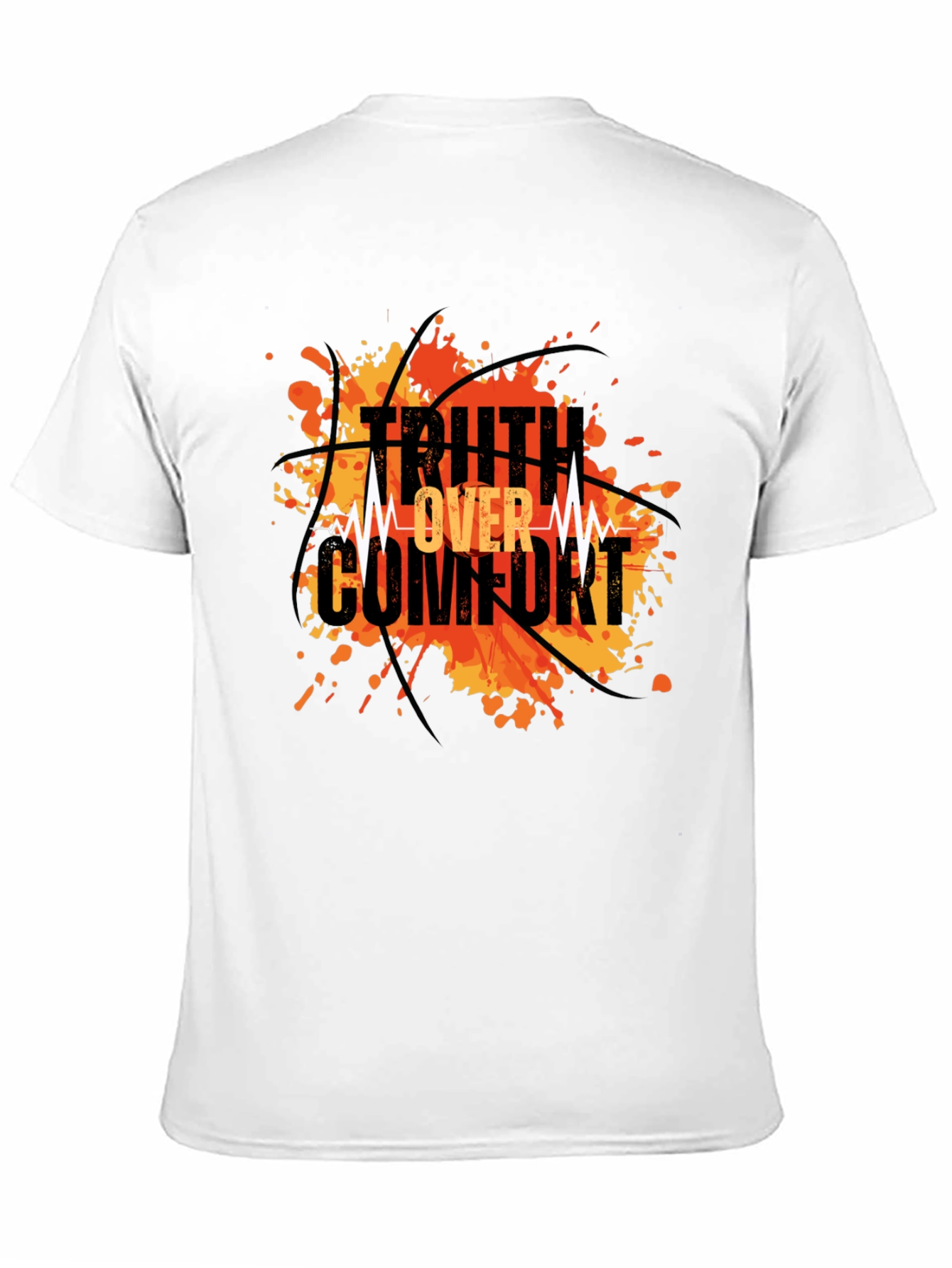 Truth Over Comfort Black Graphic T-Shirt