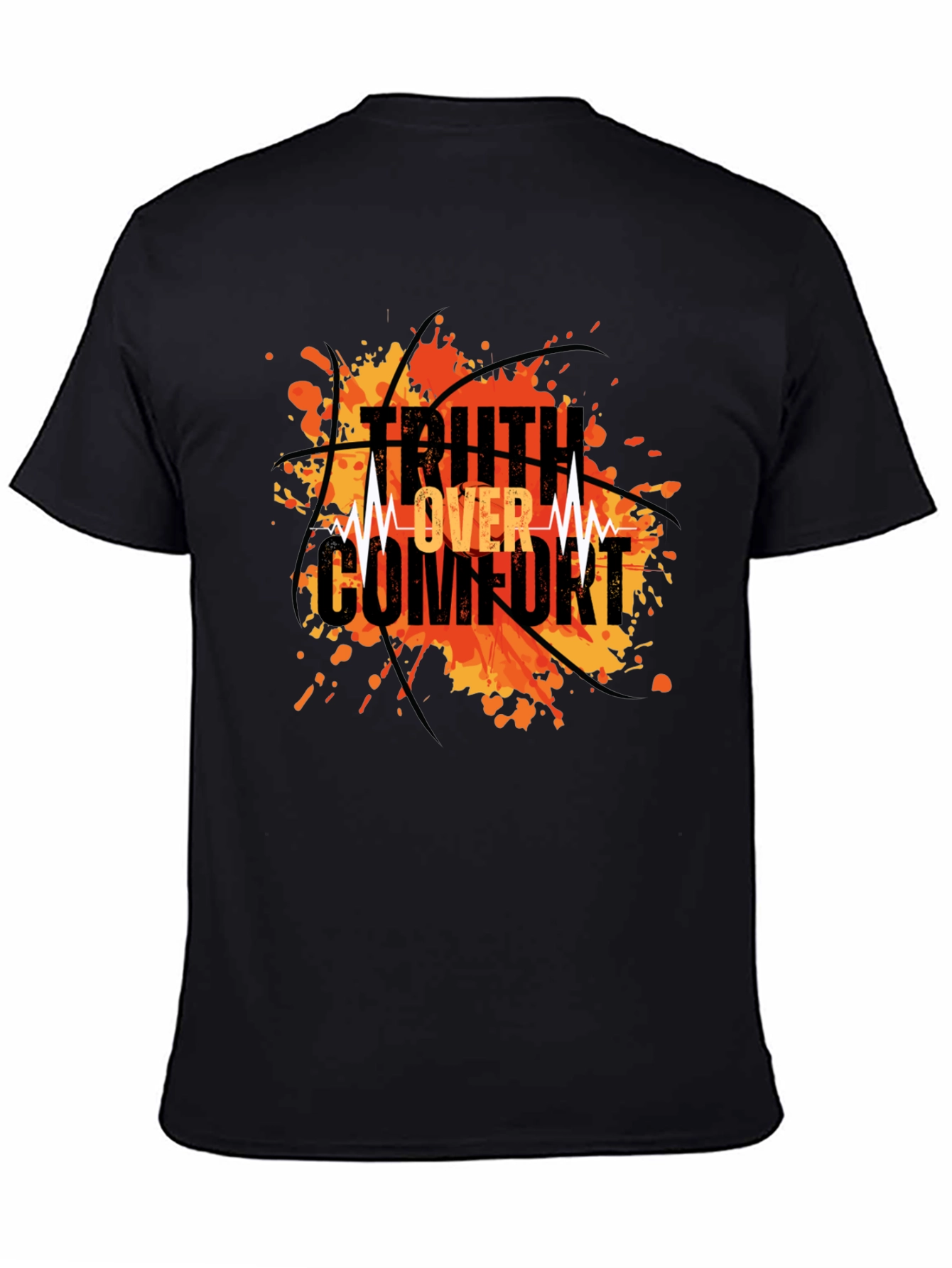 Truth Over Comfort Black Graphic T-Shirt