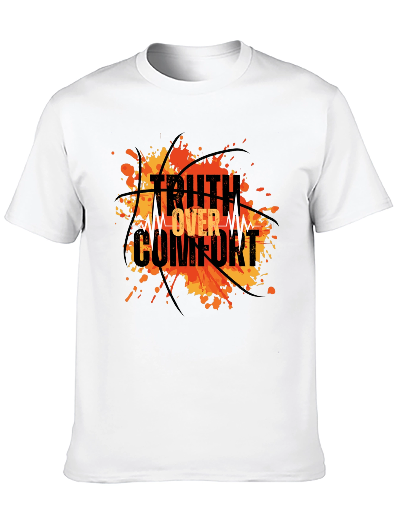 Truth Over Comfort Black Graphic T-Shirt