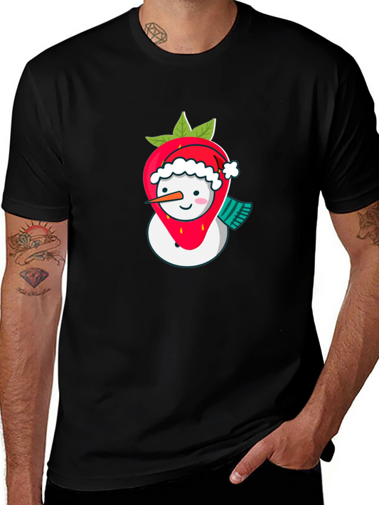 Strawberry Snowman Holiday T-Shirt