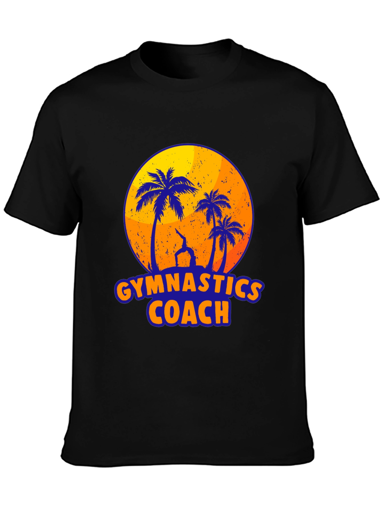 Gymnastics Coach Palm Tree Graphic T-Shirt