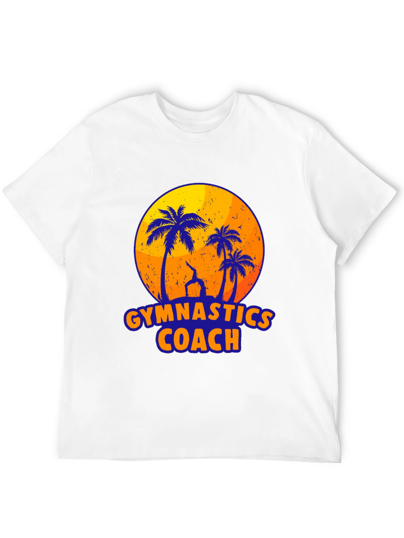 Gymnastics Coach Palm Tree Graphic T-Shirt