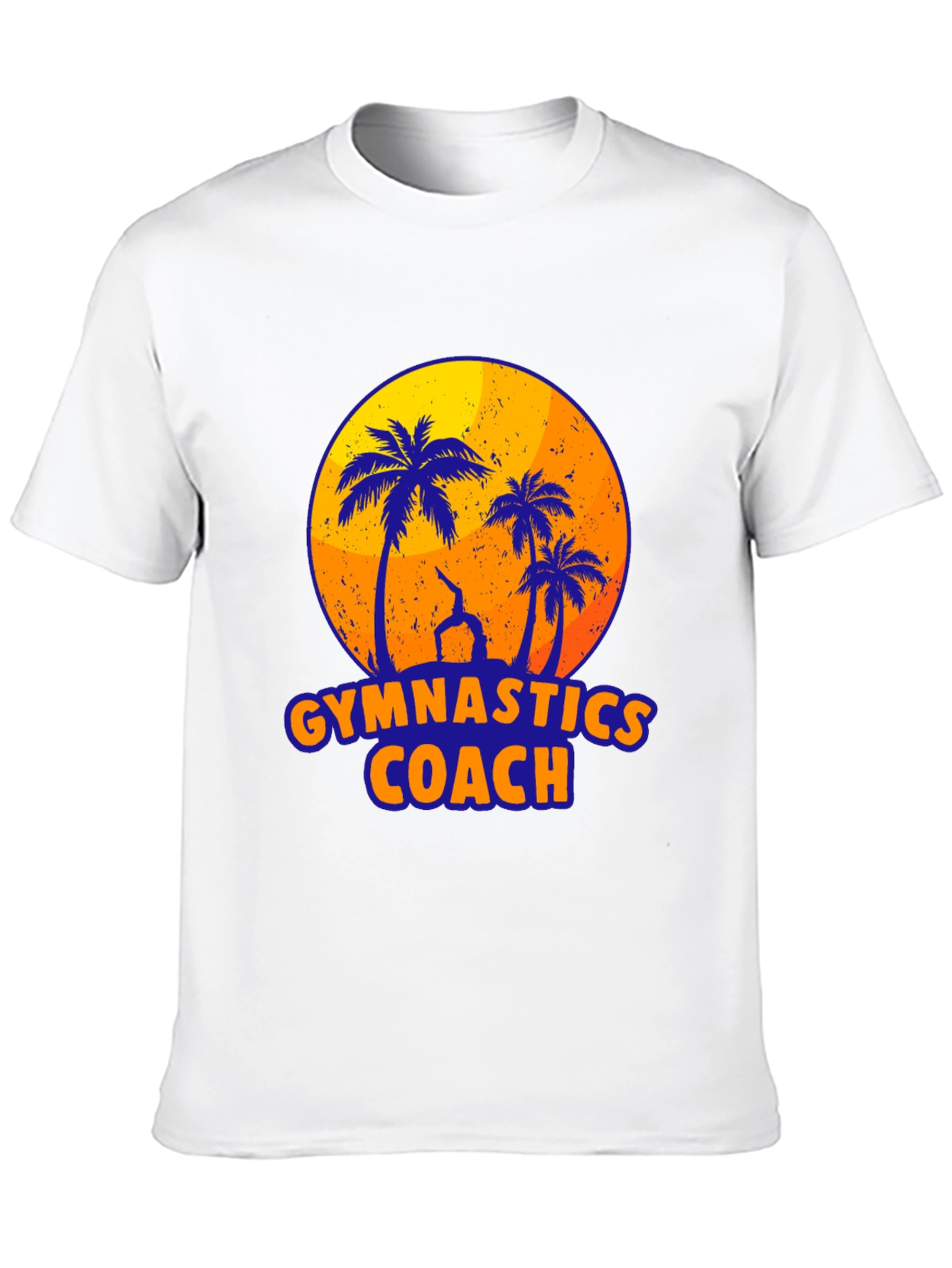 Gymnastics Coach Palm Tree Graphic T-Shirt