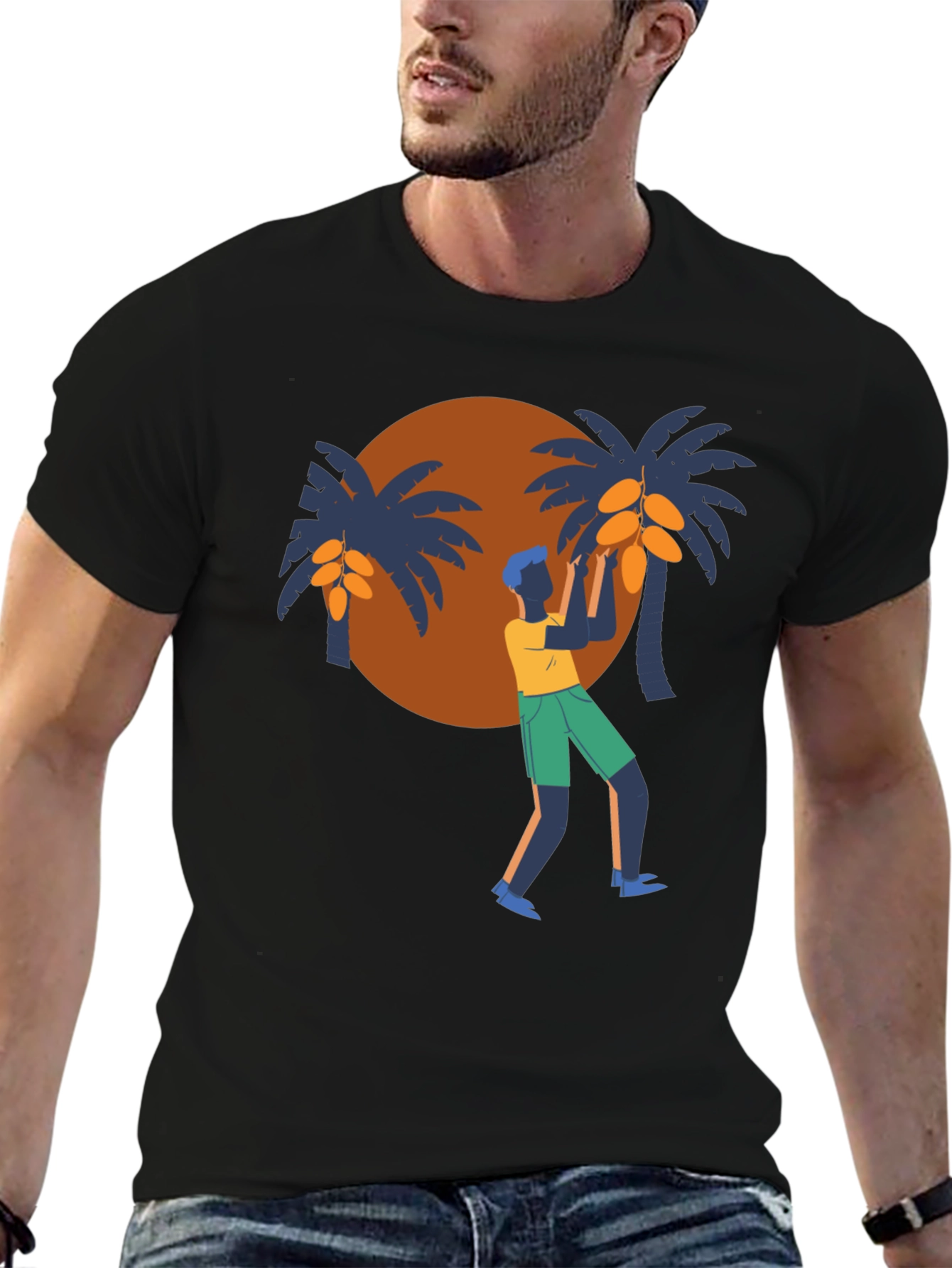 Tropical Harvest Black T-Shirt