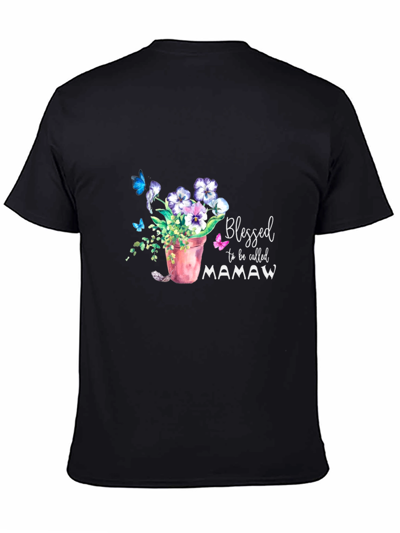 Blessed Mamaw T-Shirt Floral Design