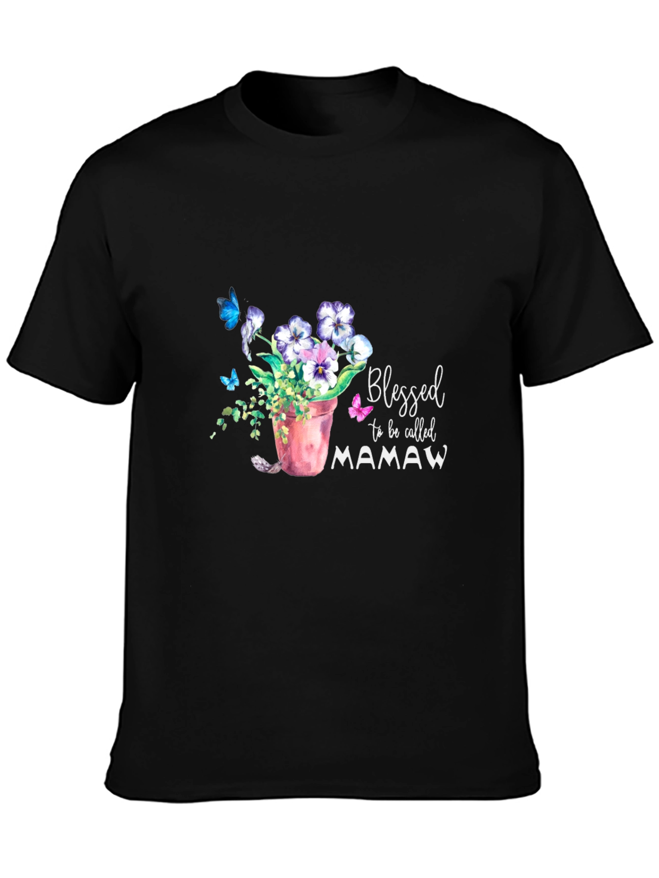 Blessed Mamaw T-Shirt Floral Design