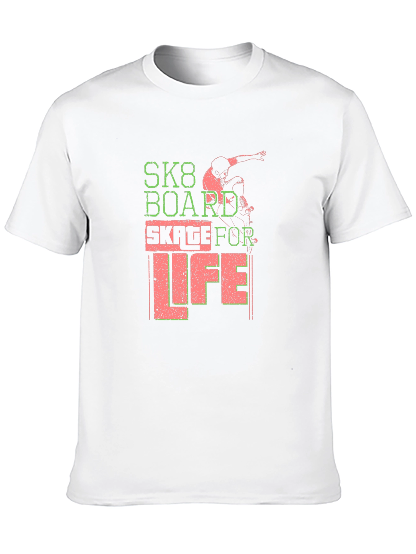 Skateboard T-Shirt: SK8 Board Skate for Life Tee