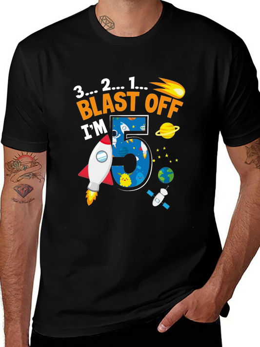 5th Birthday Blast Off T-Shirt