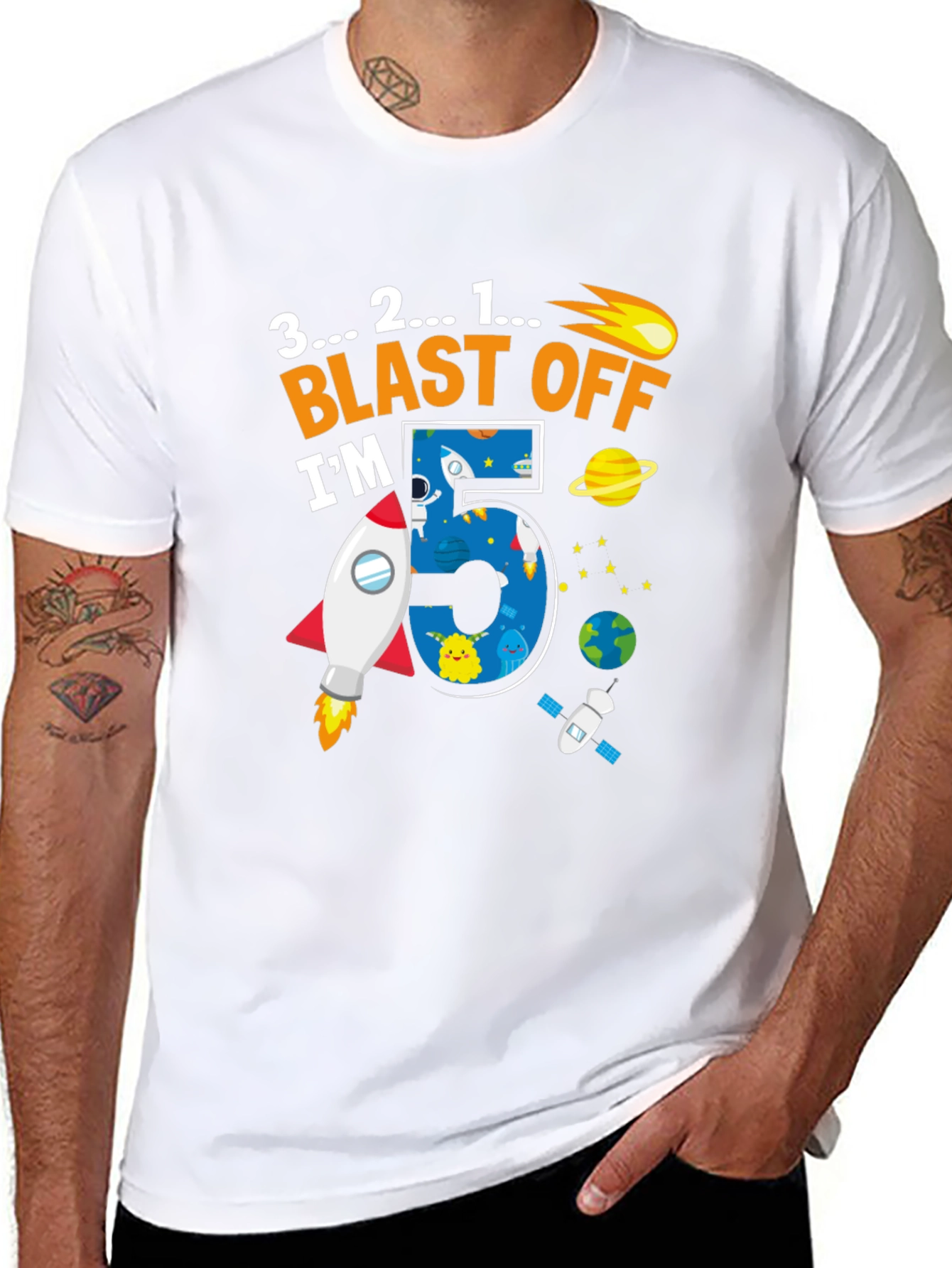5th Birthday Blast Off T-Shirt