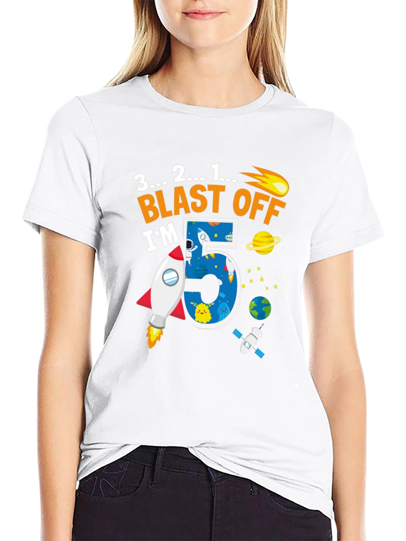 5th Birthday Blast Off T-Shirt