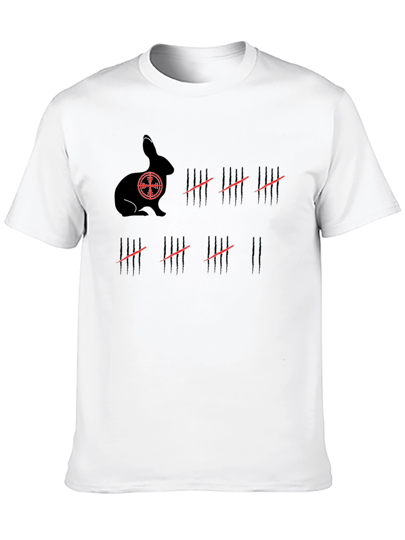 Rabbit Target T-Shirt: Hunters Counting Marks Tee