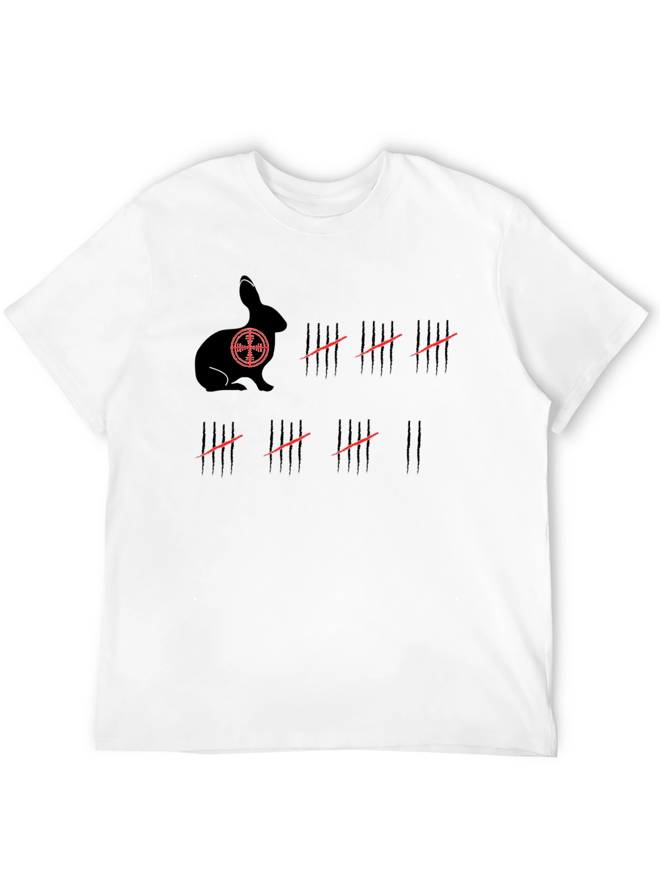 Rabbit Target T-Shirt: Hunters Counting Marks Tee