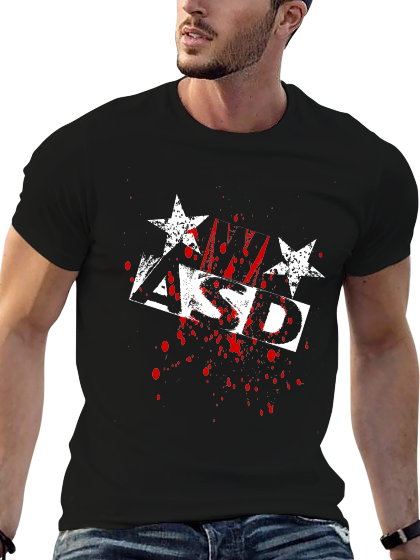 ASD Stars & Splatter Graphic T-Shirt