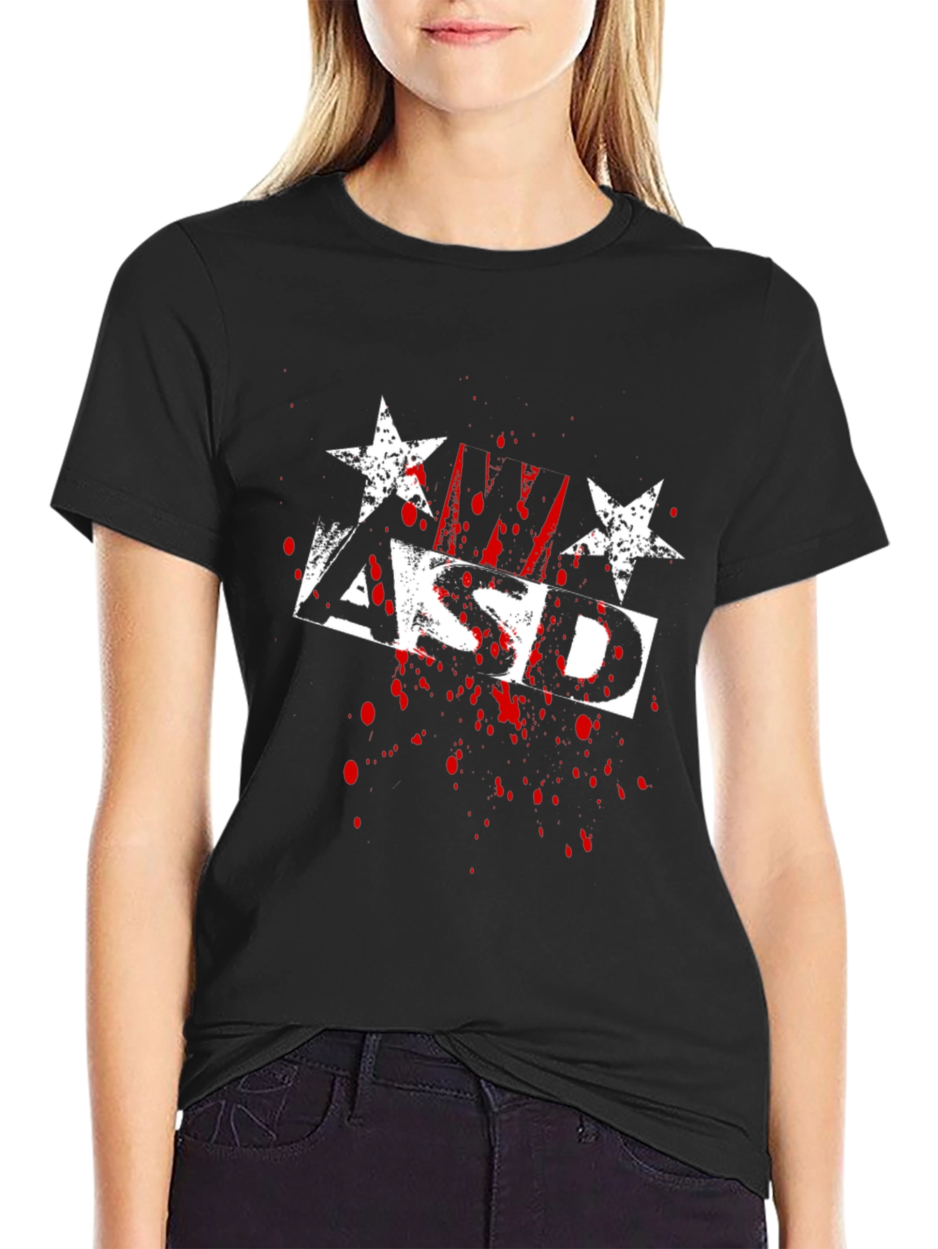 ASD Stars & Splatter Graphic T-Shirt