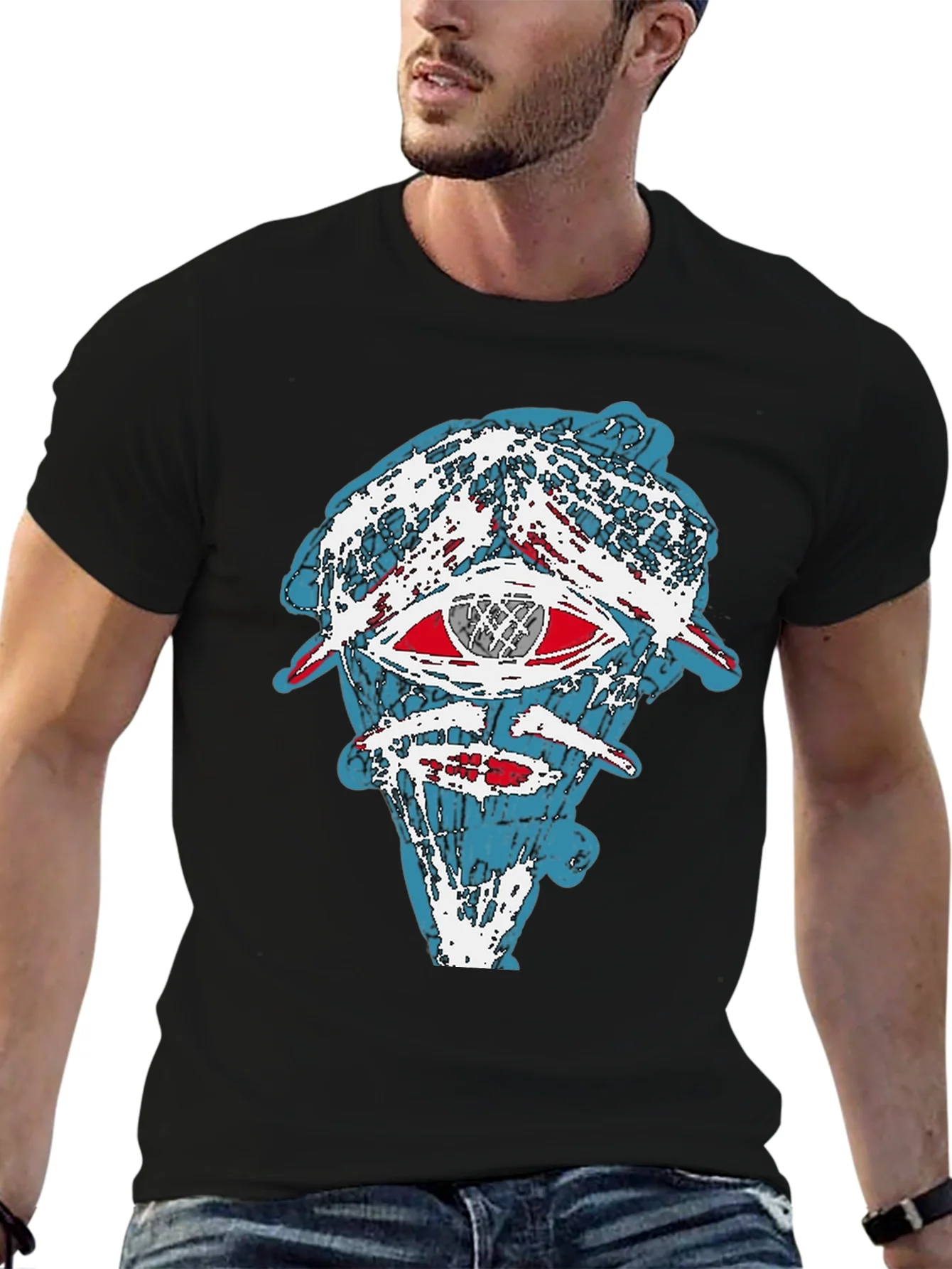 Abstract Graphic Print Tee