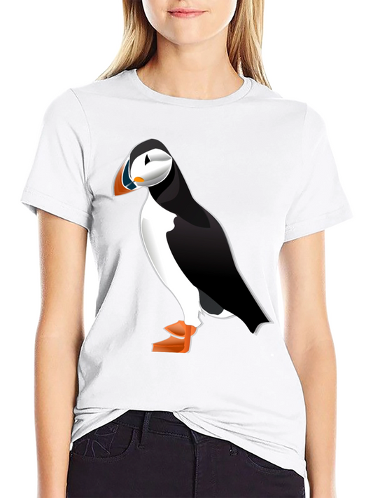 Puffin Graphic T-Shirt - Black Cotton Tee