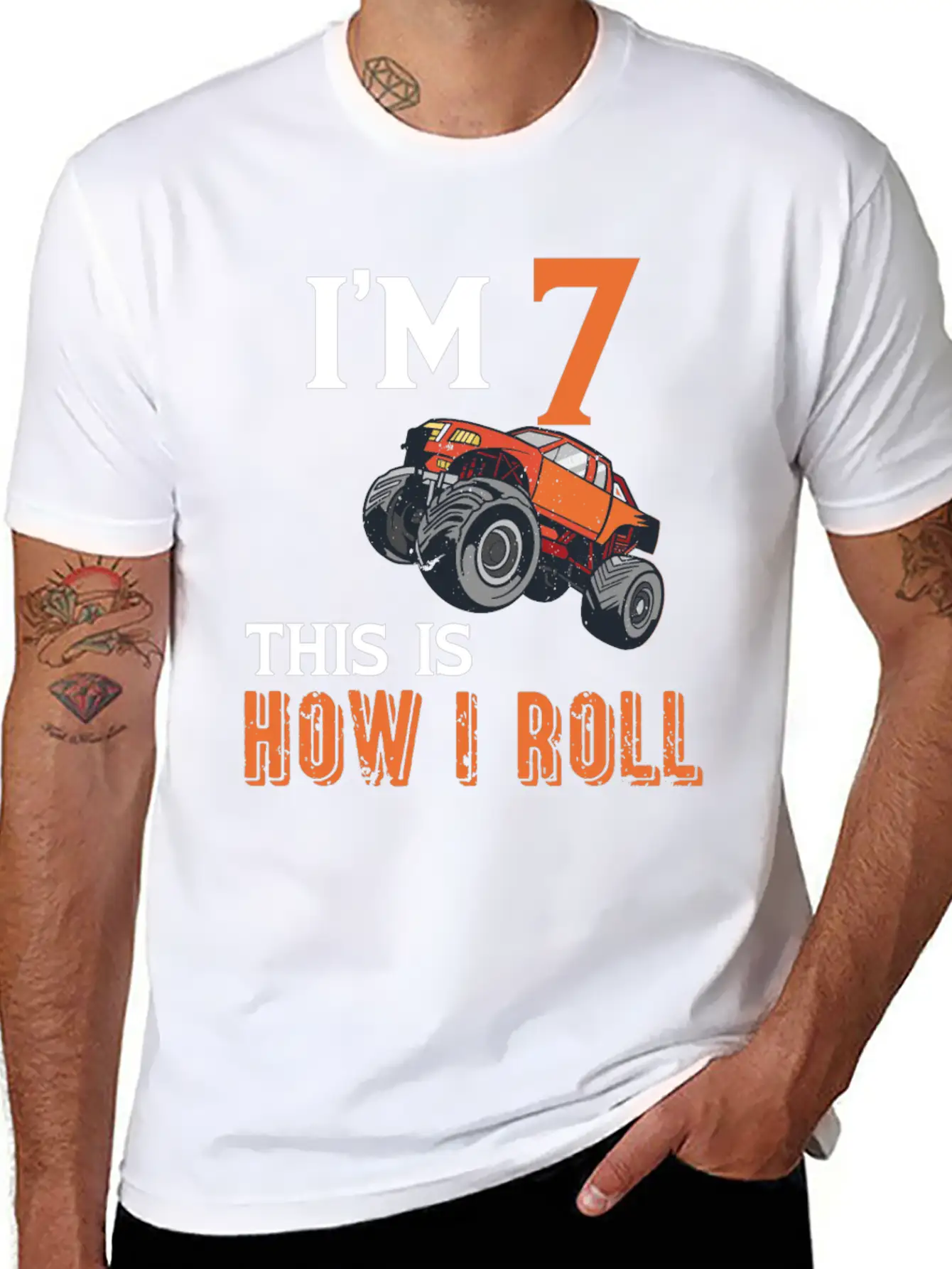 7th Birthday Monster Truck Comfortable Minimalist Graphic Tee – Summer Style Essential