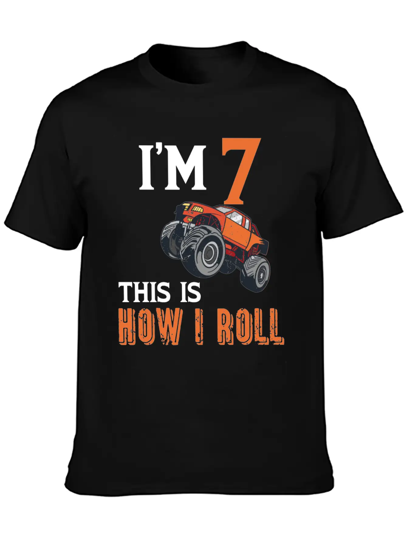 7th Birthday Monster Truck Comfortable Minimalist Graphic Tee – Summer Style Essential
