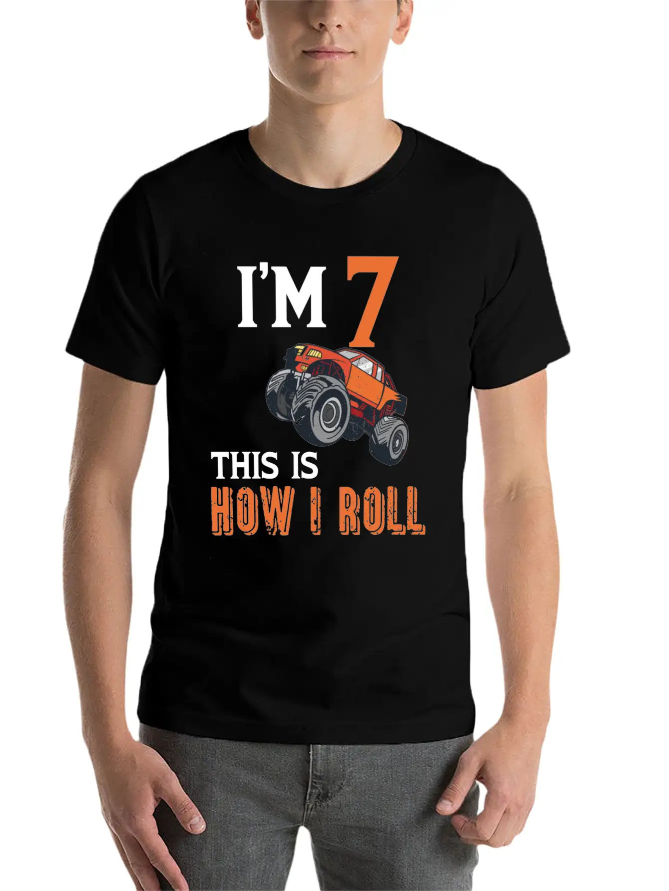 7th Birthday Monster Truck Comfortable Minimalist Graphic Tee – Summer Style Essential