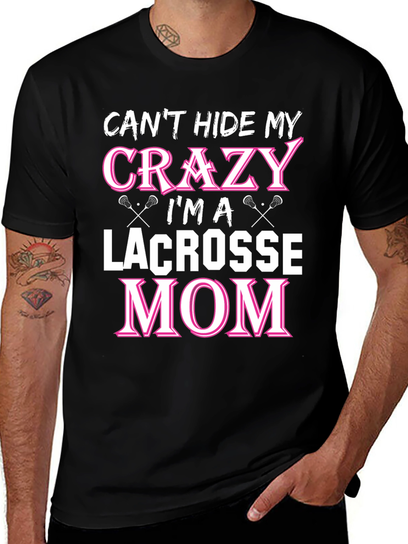 Crazy Lacrosse Mom Graphic Tee