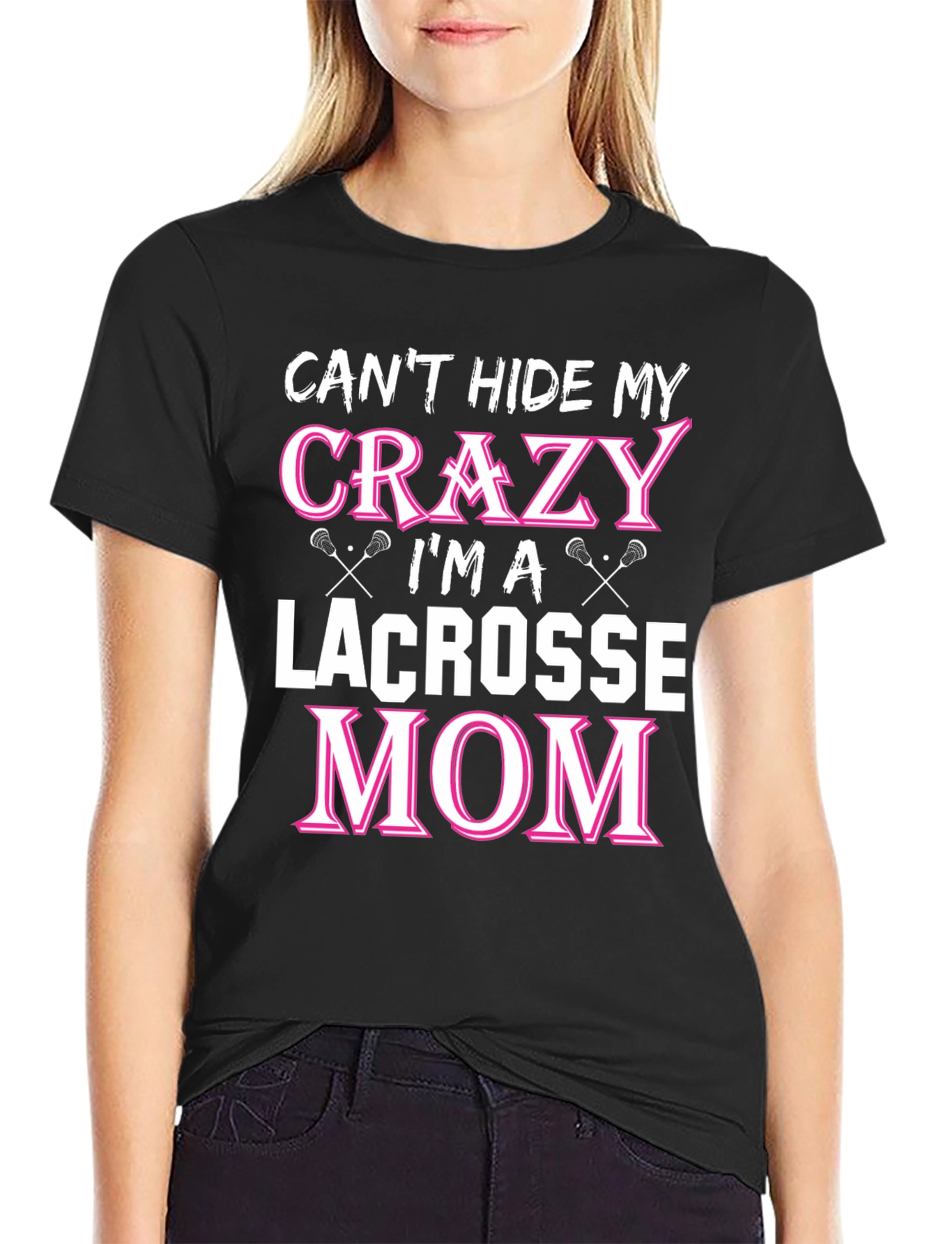 Crazy Lacrosse Mom Graphic Tee