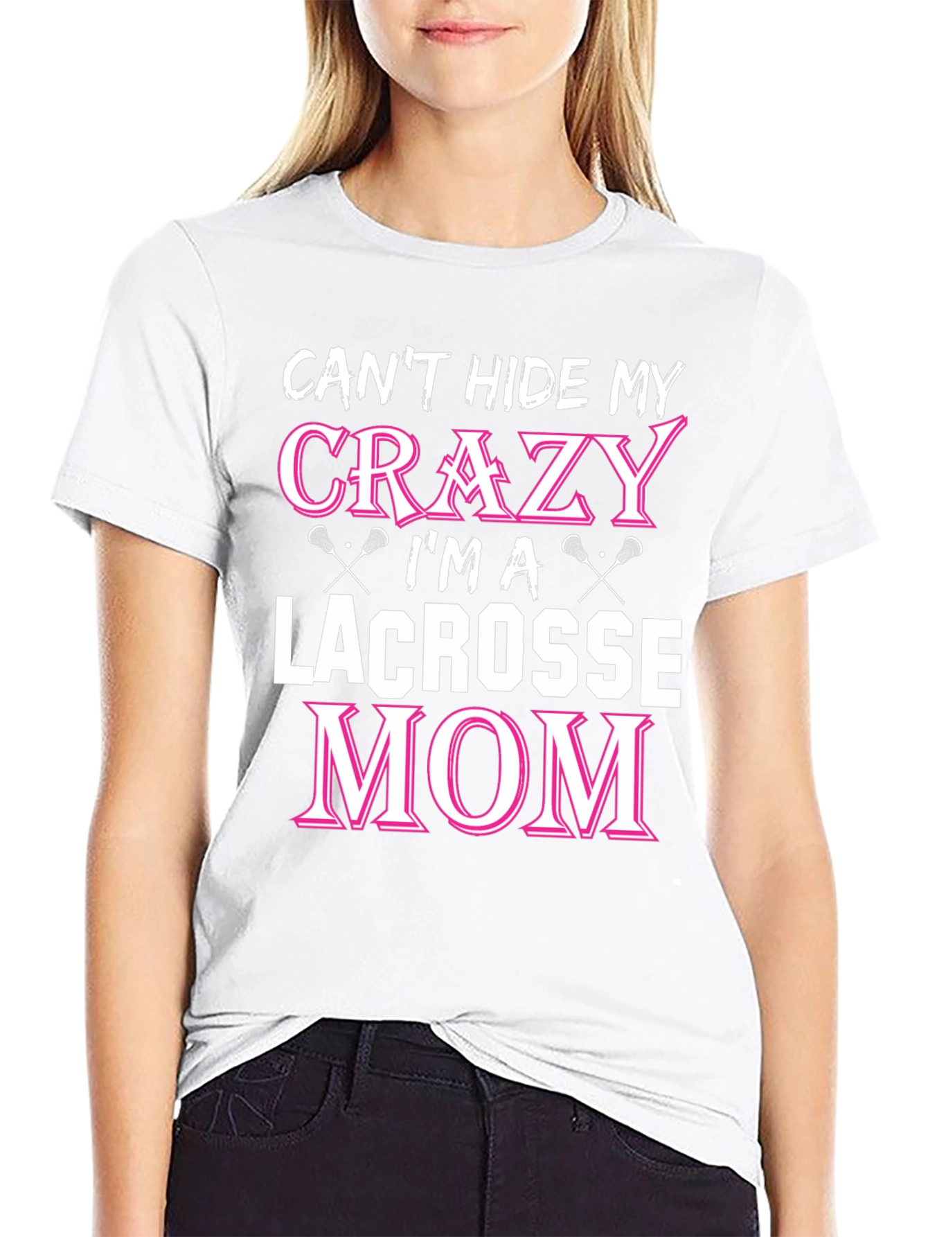 Crazy Lacrosse Mom Graphic Tee