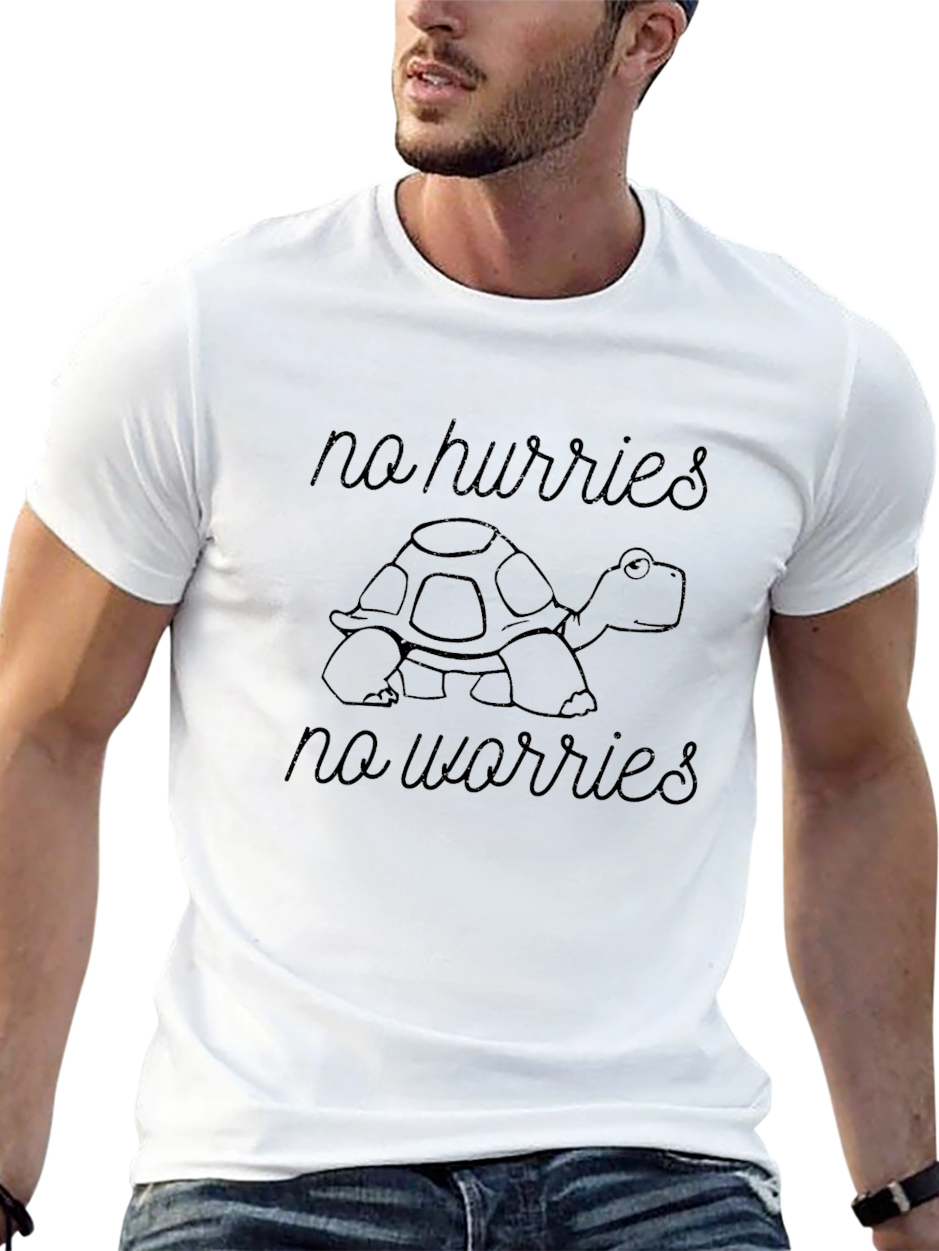 No Hurries No Worries Turtle Graphic Tee